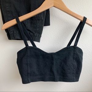 Brandy Melville strappy bralette and pant set